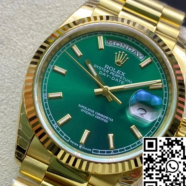 Green Rolex EW Day Date Dial 118238 Factory 0523